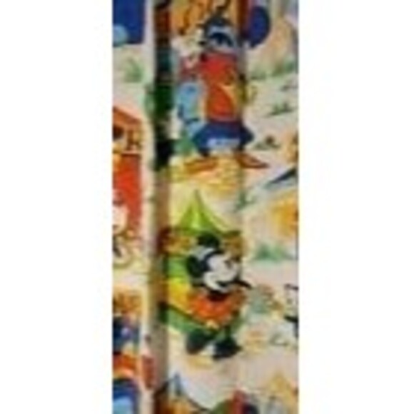 Vintage MICKEY Curtain Panels, Minnie, Goofy, Donald at the Fair (two) 2'x5' - Picture 3 of 6
